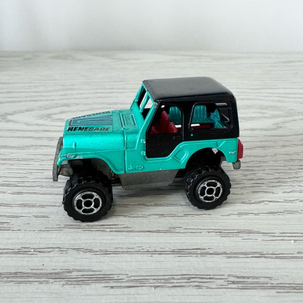 Vintage Majorette #244 4x4 Jeep Renegade Teal & Black 1:54 Scale Made In France